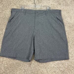 Croft &‎ Barrow Mens Gray Shorts 42 Flat Front Lightweight Breathable Casual
